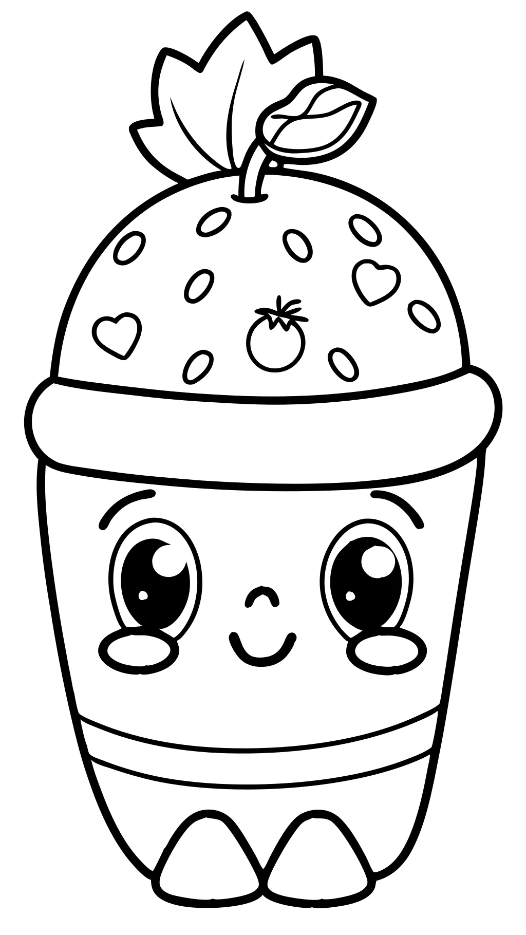 cute food with faces coloring pages